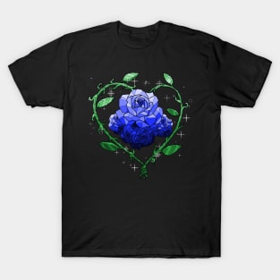 Blue Crystal Flower T-Shirt